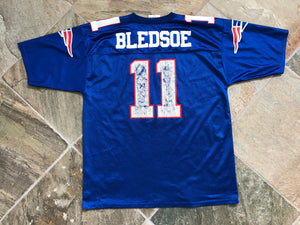 Vintage New England Patriots Drew Bledsoe Logo Athletic Football Jersey, Size Large