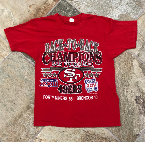 Vintage San Francisco 49ers 1989 Super Bowl Football Tshirt, Size Medium