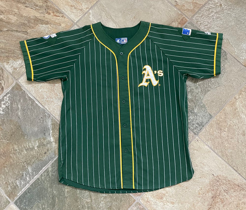 Vintage Oakland Athletics Starter Pinstripe Baseball Jersey, Size XL