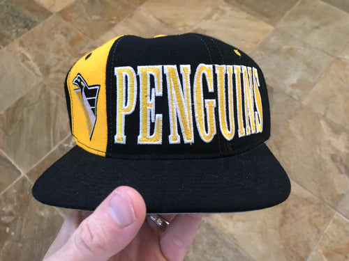 Vintage Pittsburgh Penguins Starter Tri Panel Snapback Hockey Hat
