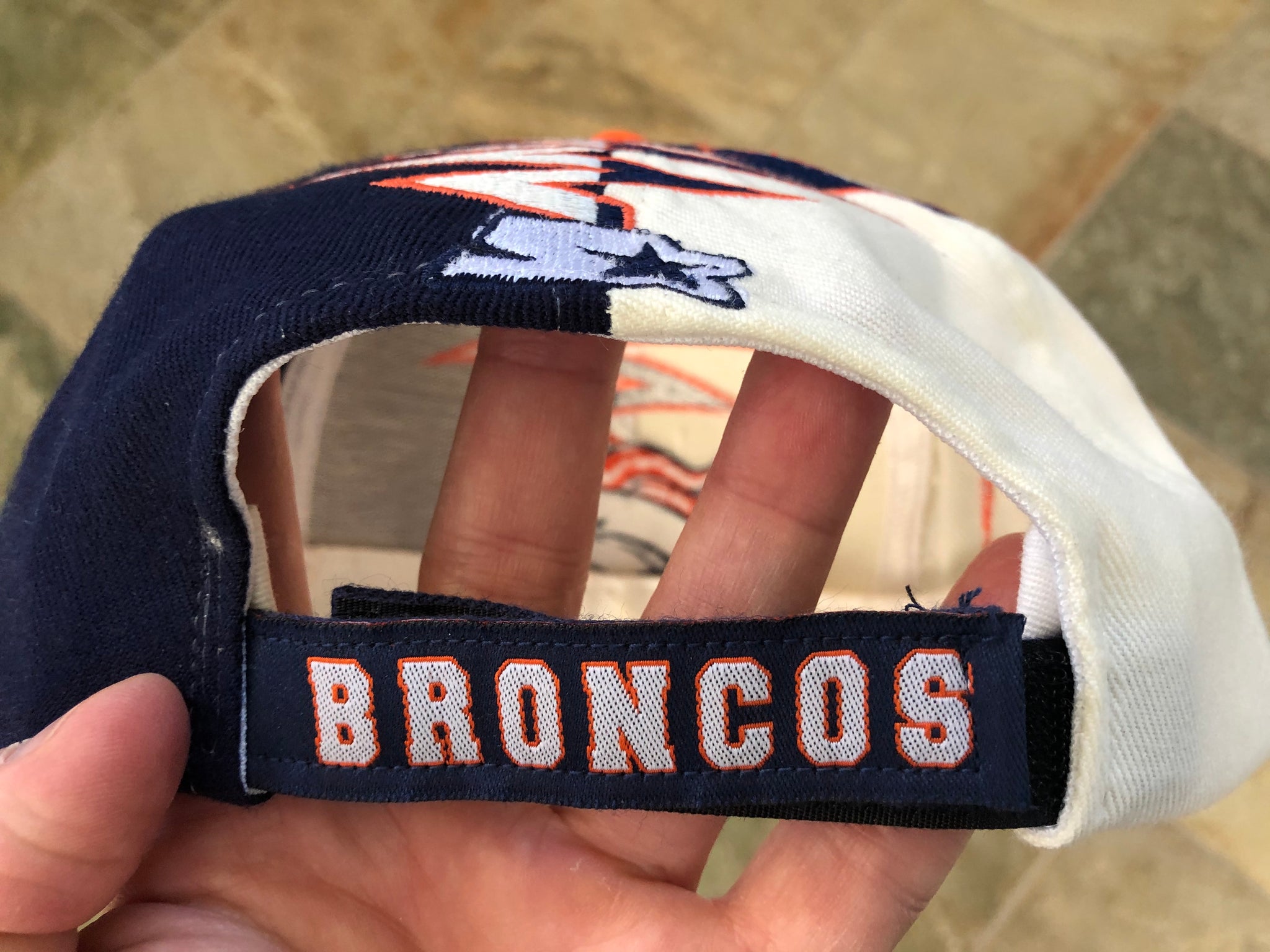 Vintage 1990's Denver Broncos Shockwave Starter Strapback Hat