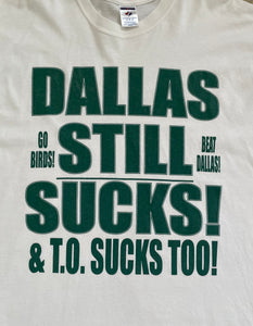 Vintage Philadelphia Eagles Cowboys Suck Football Tshirt, Size XL