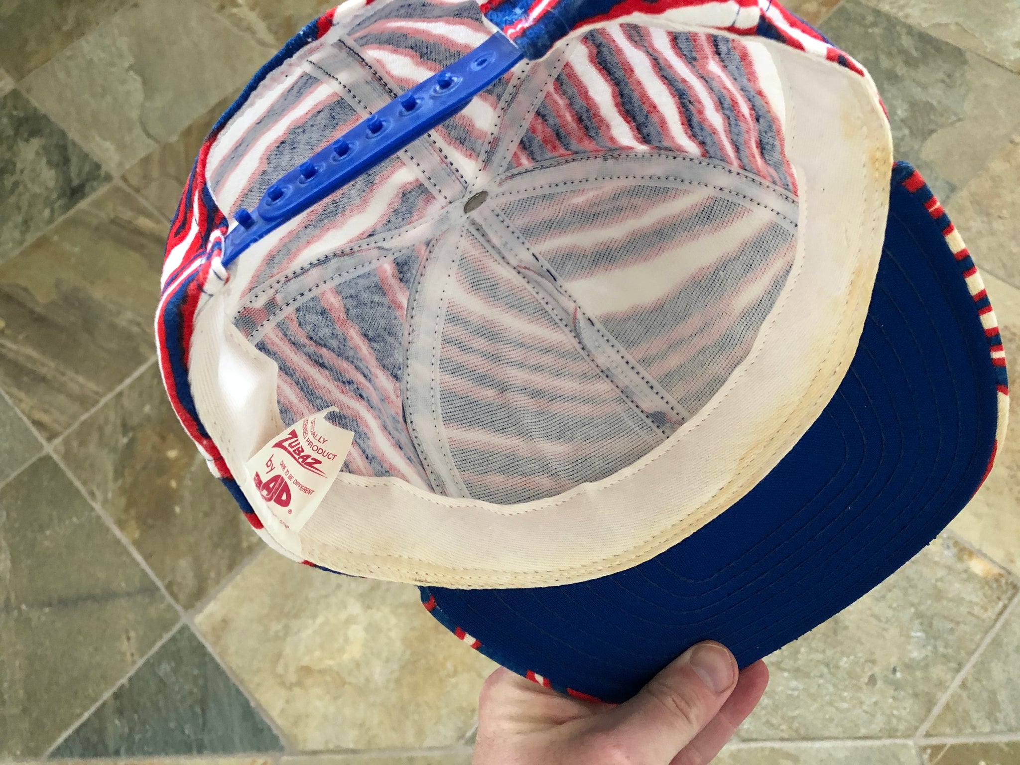 Buffalo Bills Vintage 90s Zubaz Hat/Cap Snapback By AJD Made In USA