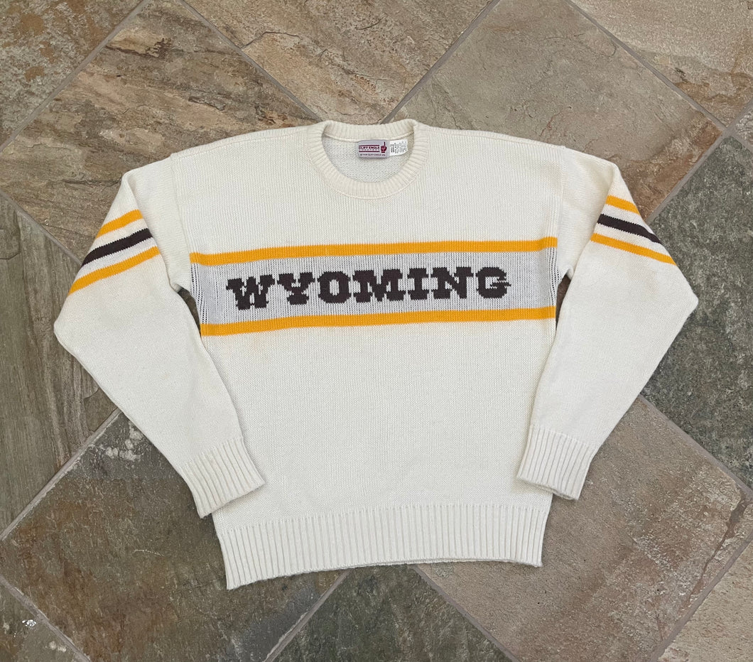 Vintage Wyoming Cowboys Cliff Engle Sweater College Sweatshirt, Size Medium