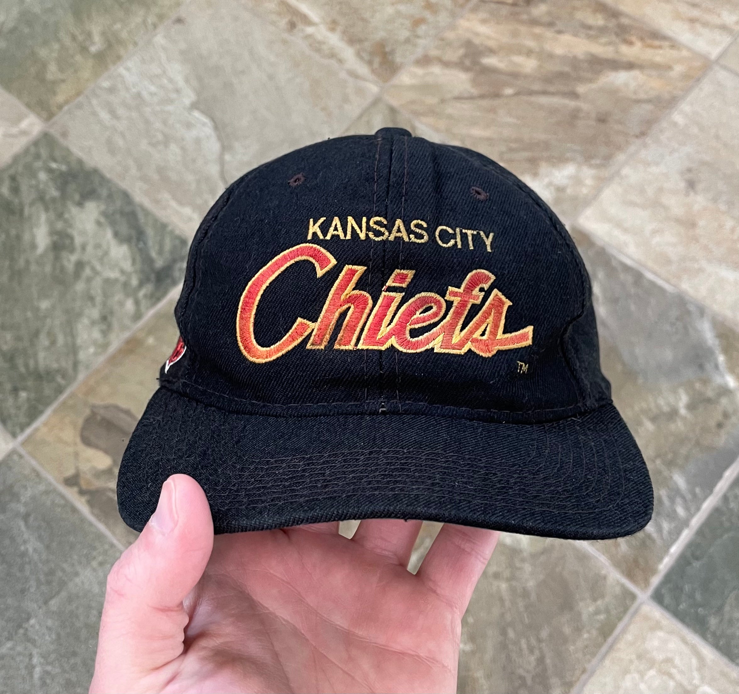 Vintage 90s Kansas City Chiefs Sports Specialties Side Wave Snapback Hat Cap  NFL