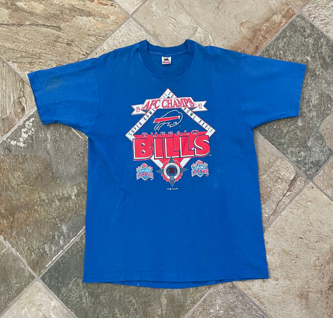 Vintage Buffalo Bills 1992 AFC Champions Football Tshirt, Size XL