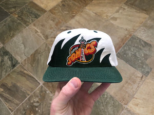 Vintage Seattle SuperSonics Logo 7 Sharktooth Snapback Basketball Hat