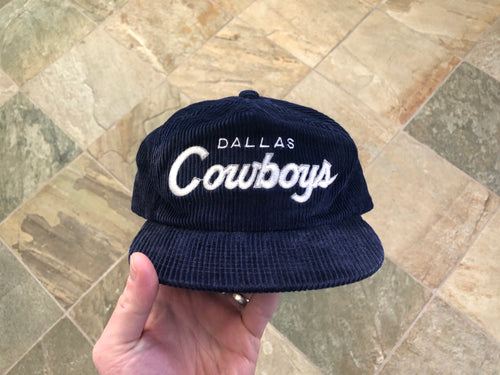 Vintage Dallas Cowboys Sports Specialties Corduroy Script Snapback Strapback Football Hat