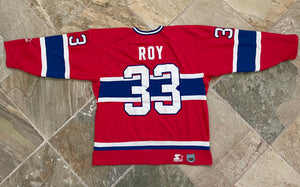 Vintage Montreal Canadiens Patrick Roy Starter Hockey Jersey, Size Large