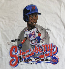 Load image into Gallery viewer, Vintage New York Mets Darryl Strawberry Salem Sportswear Baseball Tshirt, Size Small