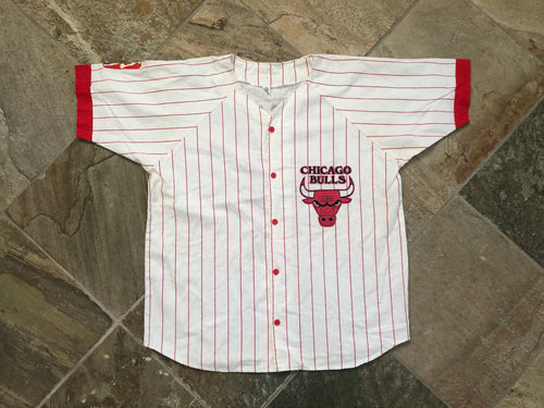 Vintage Chicago Bulls Pin Stripe Basketball Jersey, Size XL