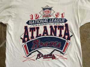 Vintage Atlanta Braves National League Champions Baseball Tshirt, Size Large