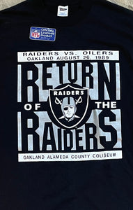 Vintage Los Angeles Raiders Trench Football Tshirt, Size Medium