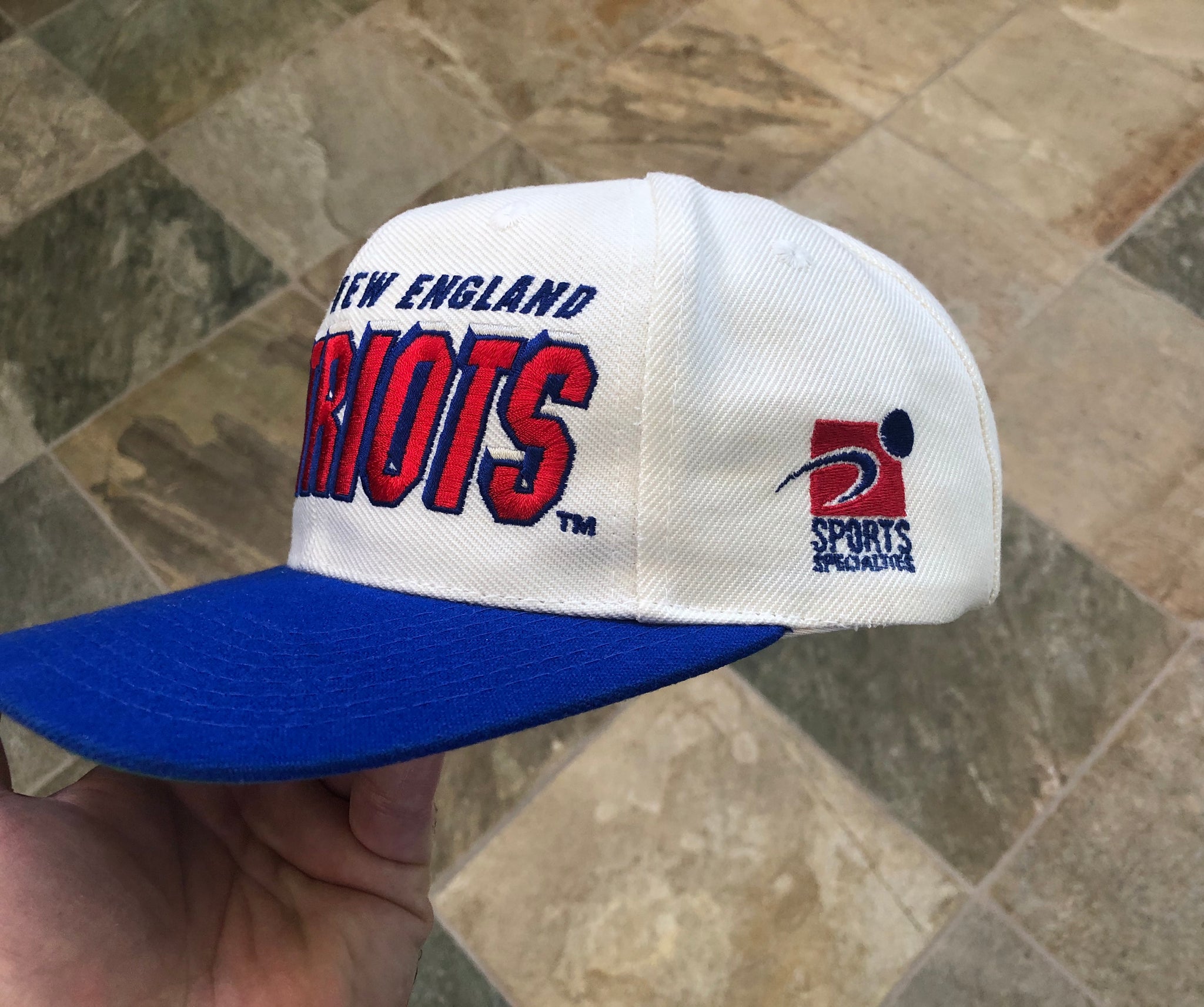 Vintage 90s Sports Specialties Snapback Hat New England 