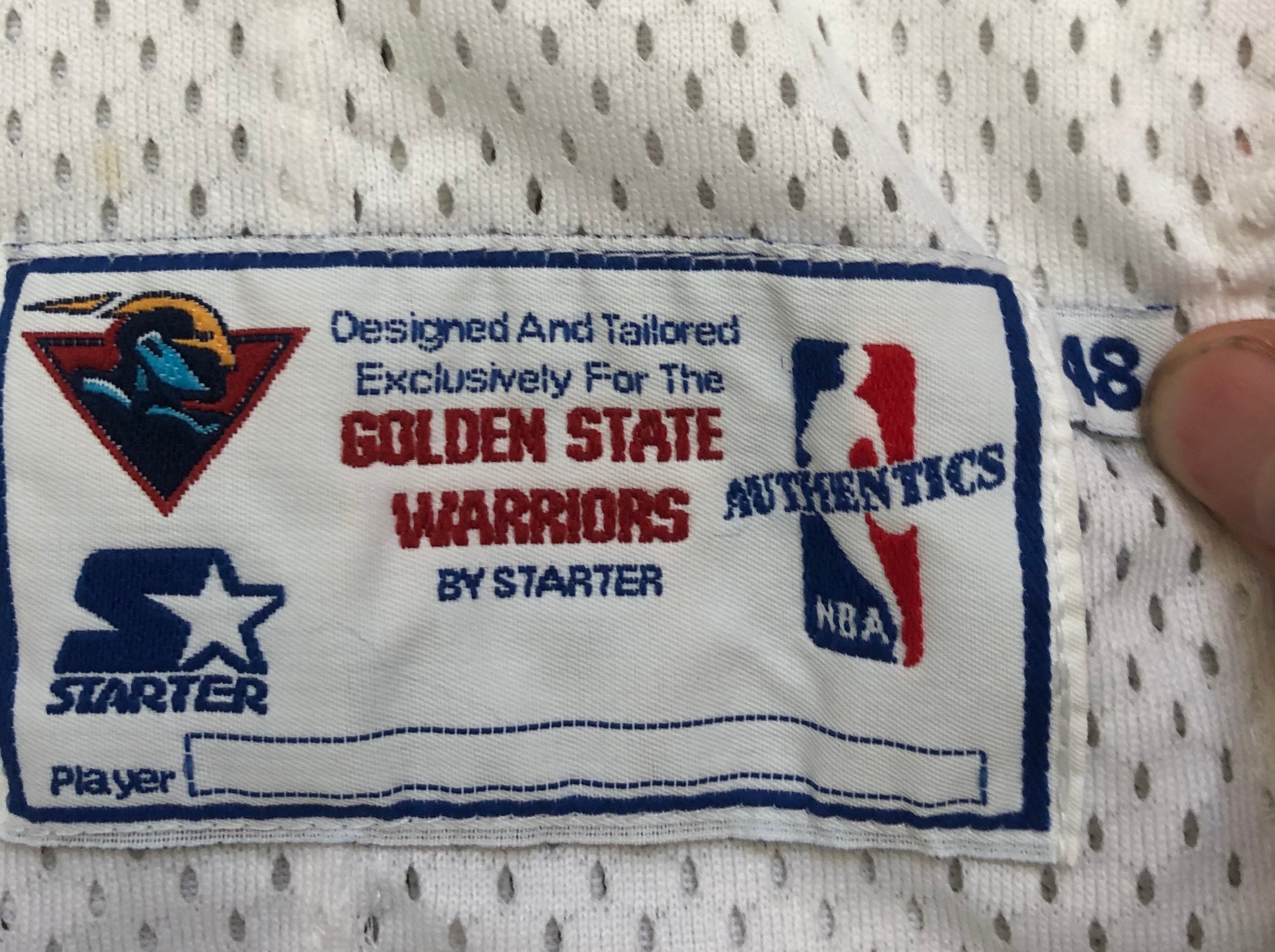 Vintage Starter Golden State Warriors NBA Hockey Jersey