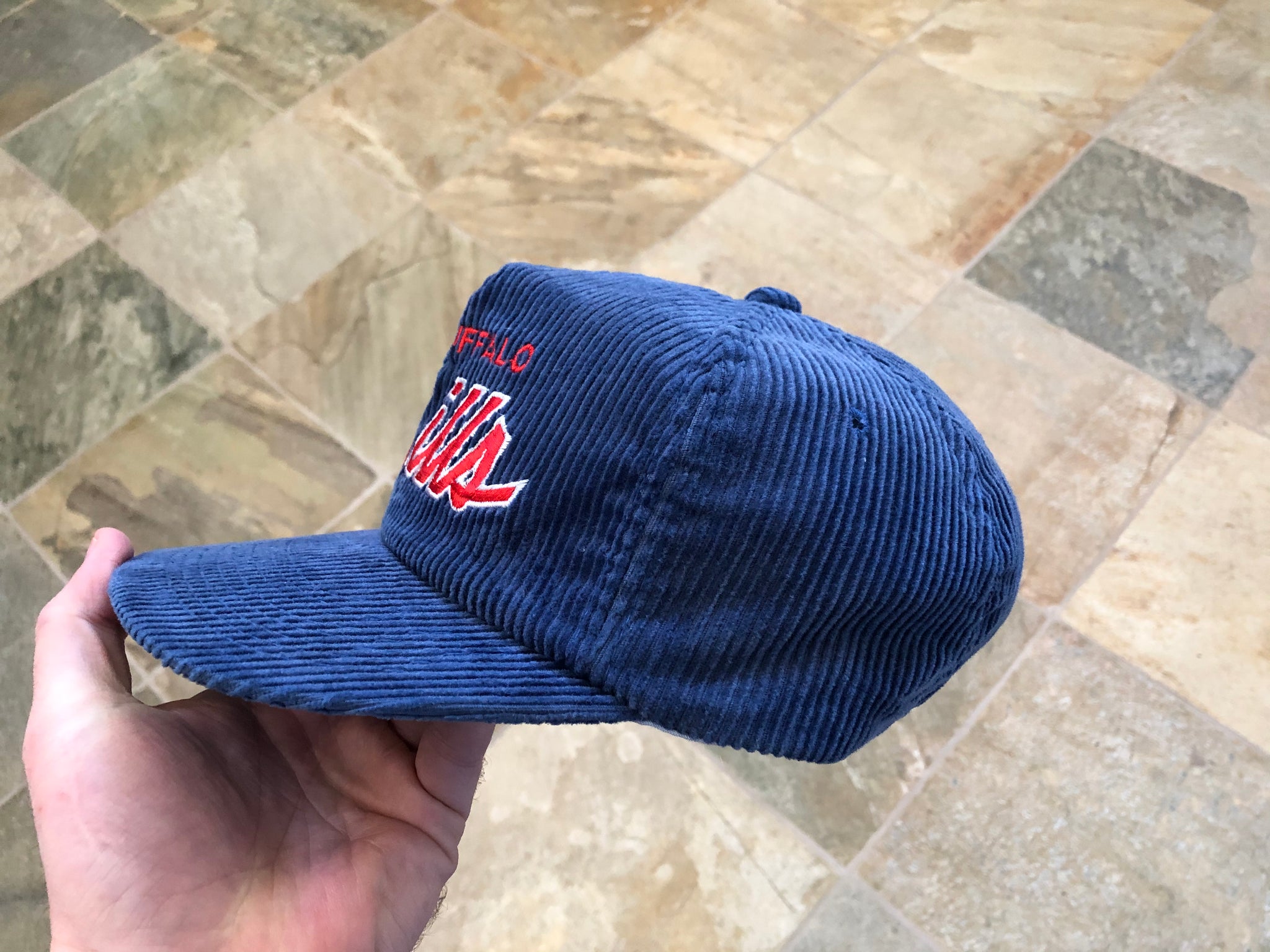 Vintage Buffalo Bills Sports Specialties Script Corduroy Strapback Foo –  Stuck In The 90s Sports