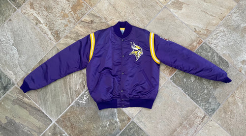 Vintage Minnesota Vikings Starter Satin Football Jacket, Size Medium