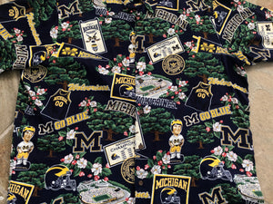 Vintage Michigan Wolverines Reyn Spooner Hawaiian College TShirt, Size XXL