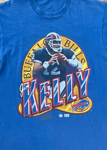 Vintage Buffalo Bills Salem Sportswear Jim Kelly Football Tshirt, Size Large