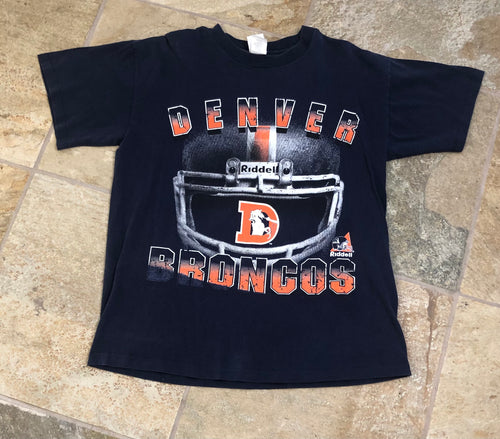 Vintage Denver Broncos Riddell Football Tshirt, Size Large