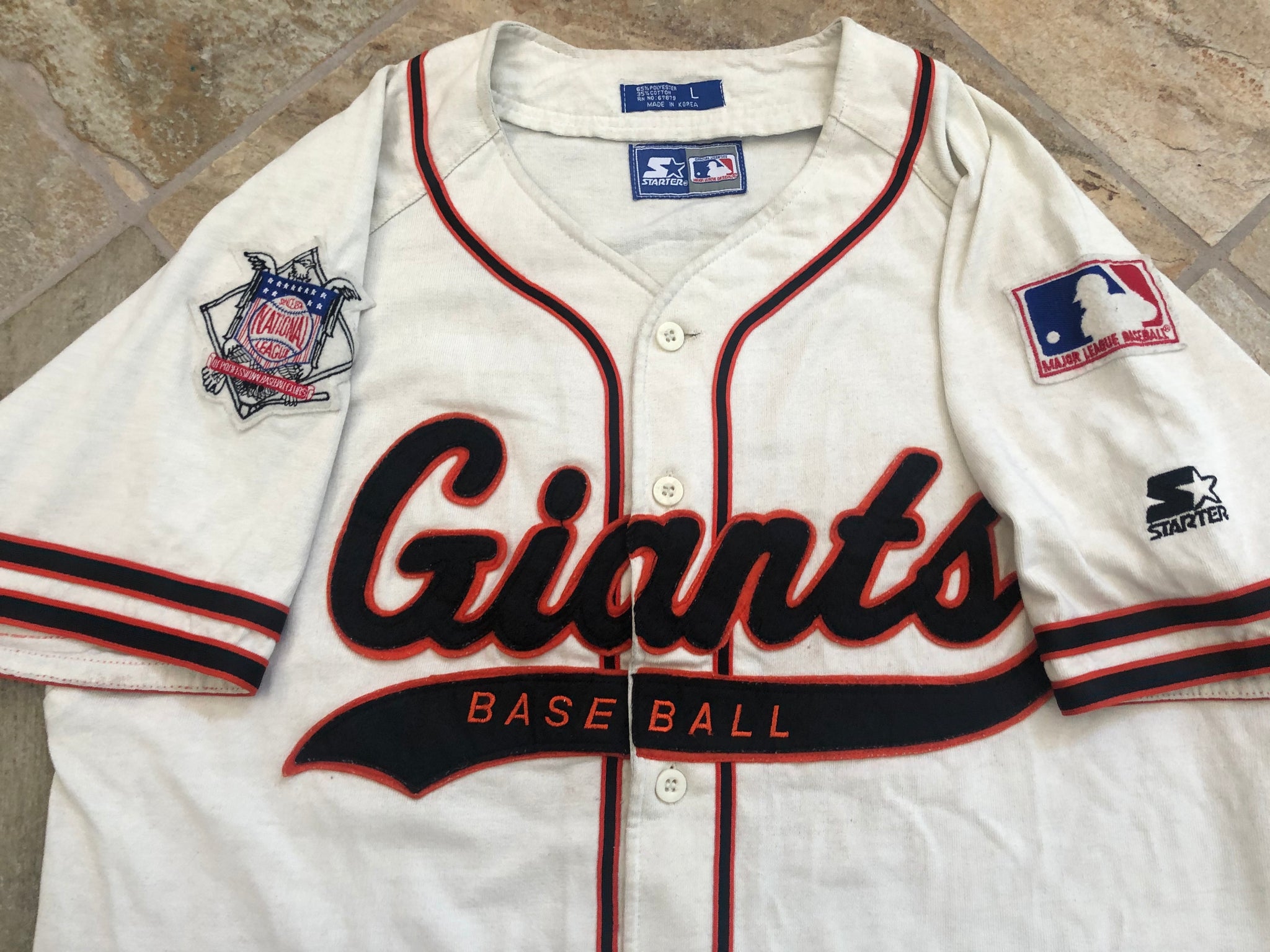 San Francisco Giants Vintage Sportonics MLB Baseball Jersey Youth Large  14/16