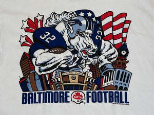 Vintage Baltimore Colts Stallions CFL Football Tshirt, Size Large