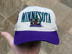 Vintage Minnesota Moose Sports Specialties Laser Snapback Hockey Hat