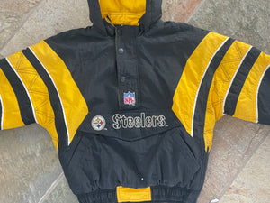 Vintage Pittsburgh Steelers Starter Parka Football Jacket, Size Youth Medium, 10-12
