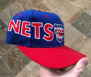 Vintage New Jersey Nets AJD Tri-Panel SnapBack Basketball Hat