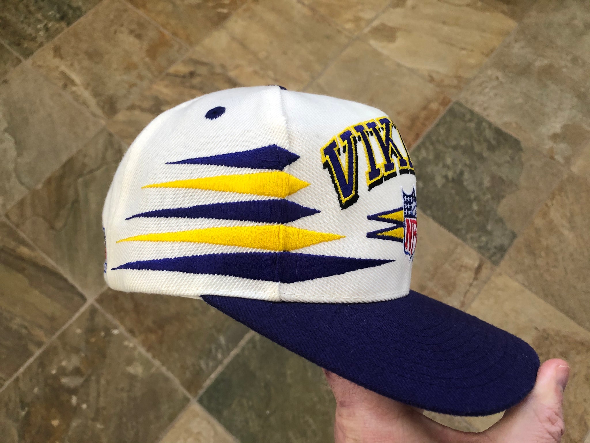 Vintage 90s Minnesota VIKINGS Strapback Hat Logo Athletic Low 