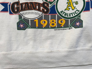 Vintage Oakland A’s San Francisco Giants World Series Baseball Sweatshirt, Size XL