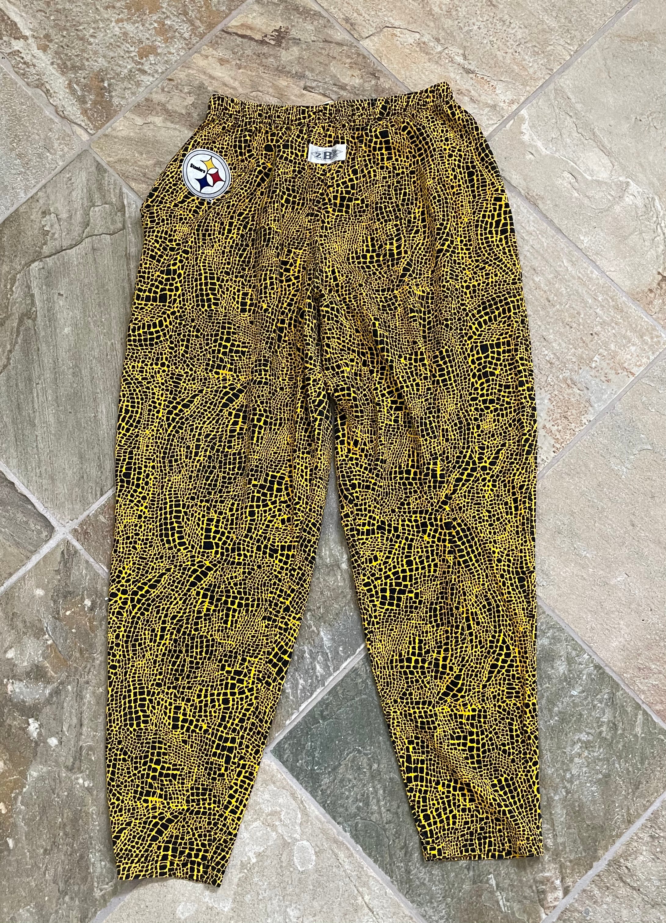 Zubaz Pittsburgh Steelers Mens Black Traditional Sleep Pants