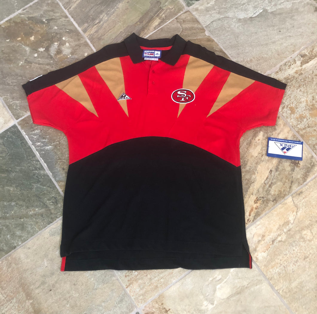 Vintage San Francisco 49ers Apex One Polo Football Tshirt, Size XL