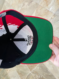 Vintage Chicago Bulls Logo Athletic Splash Snapback Basketball Hat