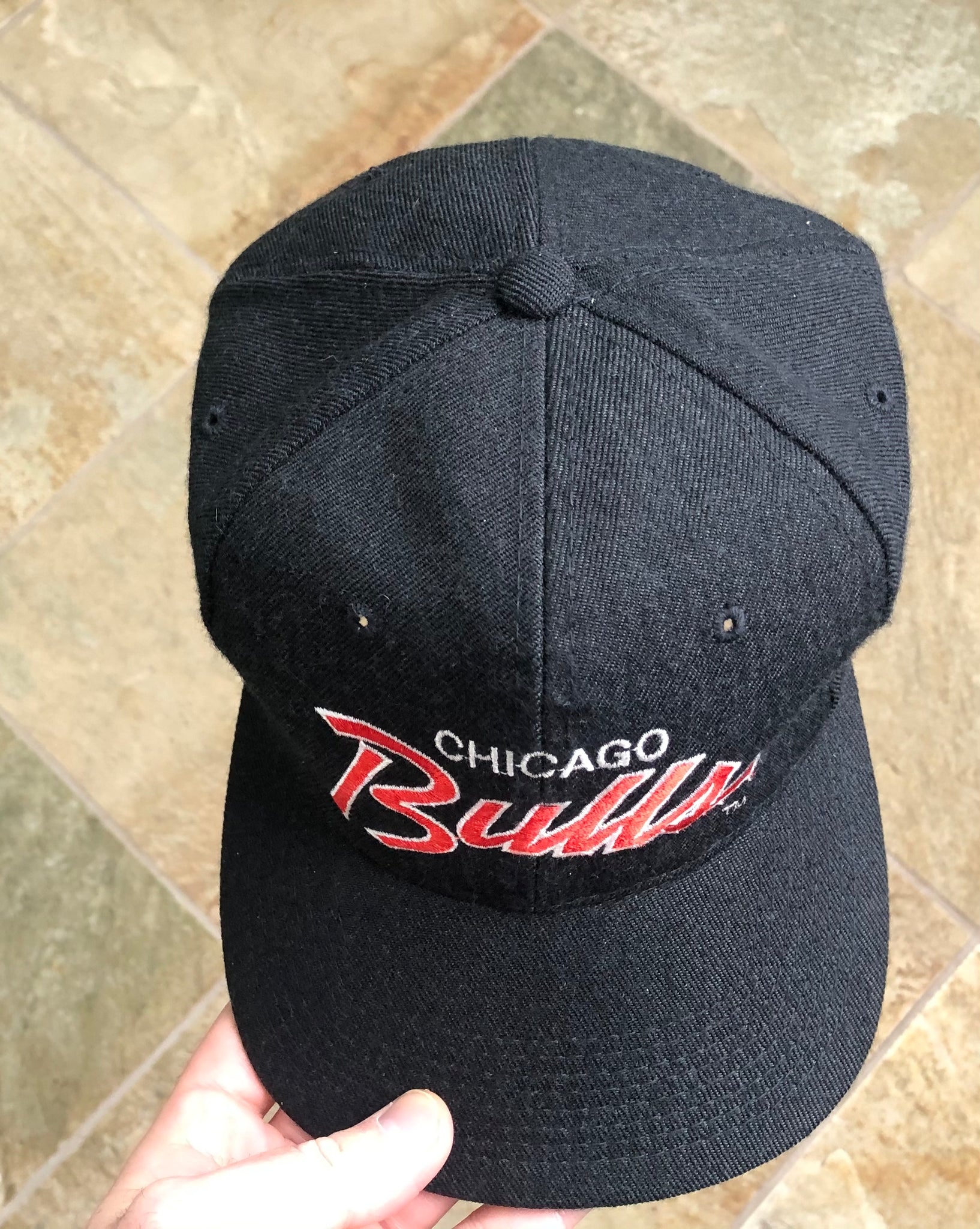 Vintage Chicago Bears Black Dome Double Line Script Sports Specialties Hat