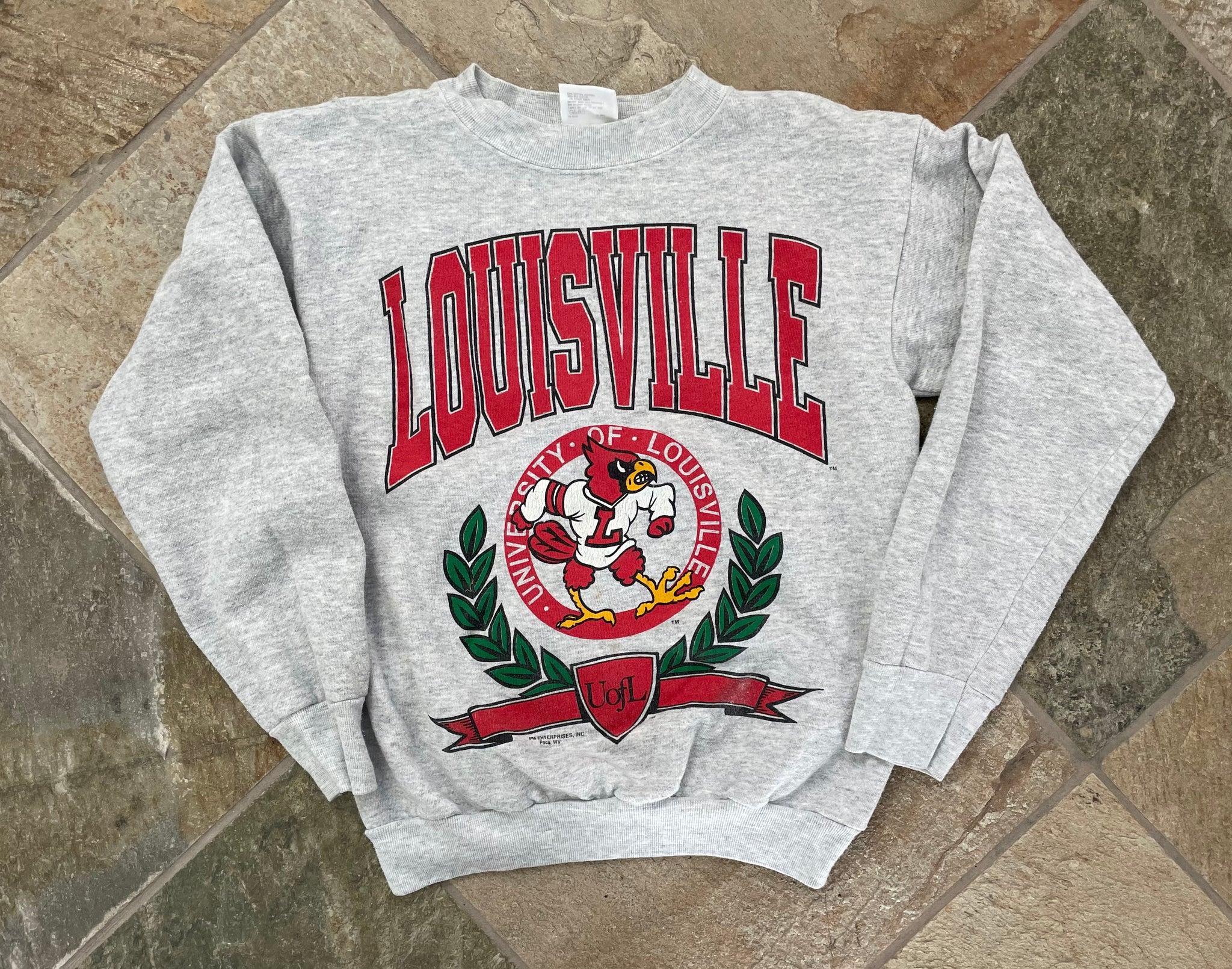 Vintage Louisville Cardinals College Sweatshirt, Size Medium