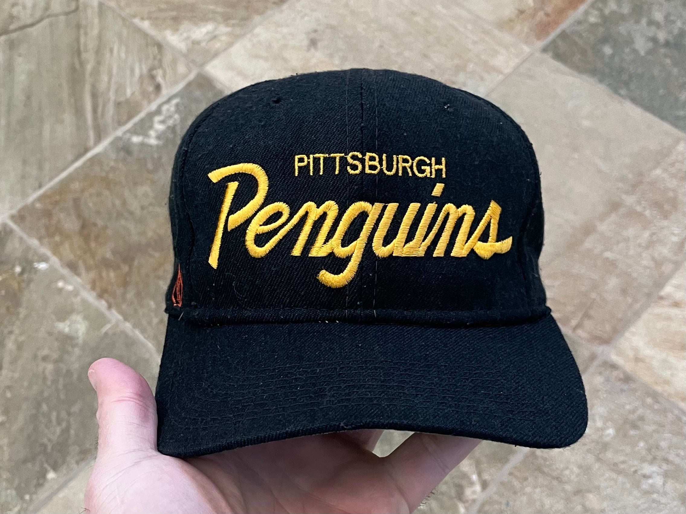 Pittsburgh Penguins Hat Cap 9FIFTY Big Script Spellout Logo
