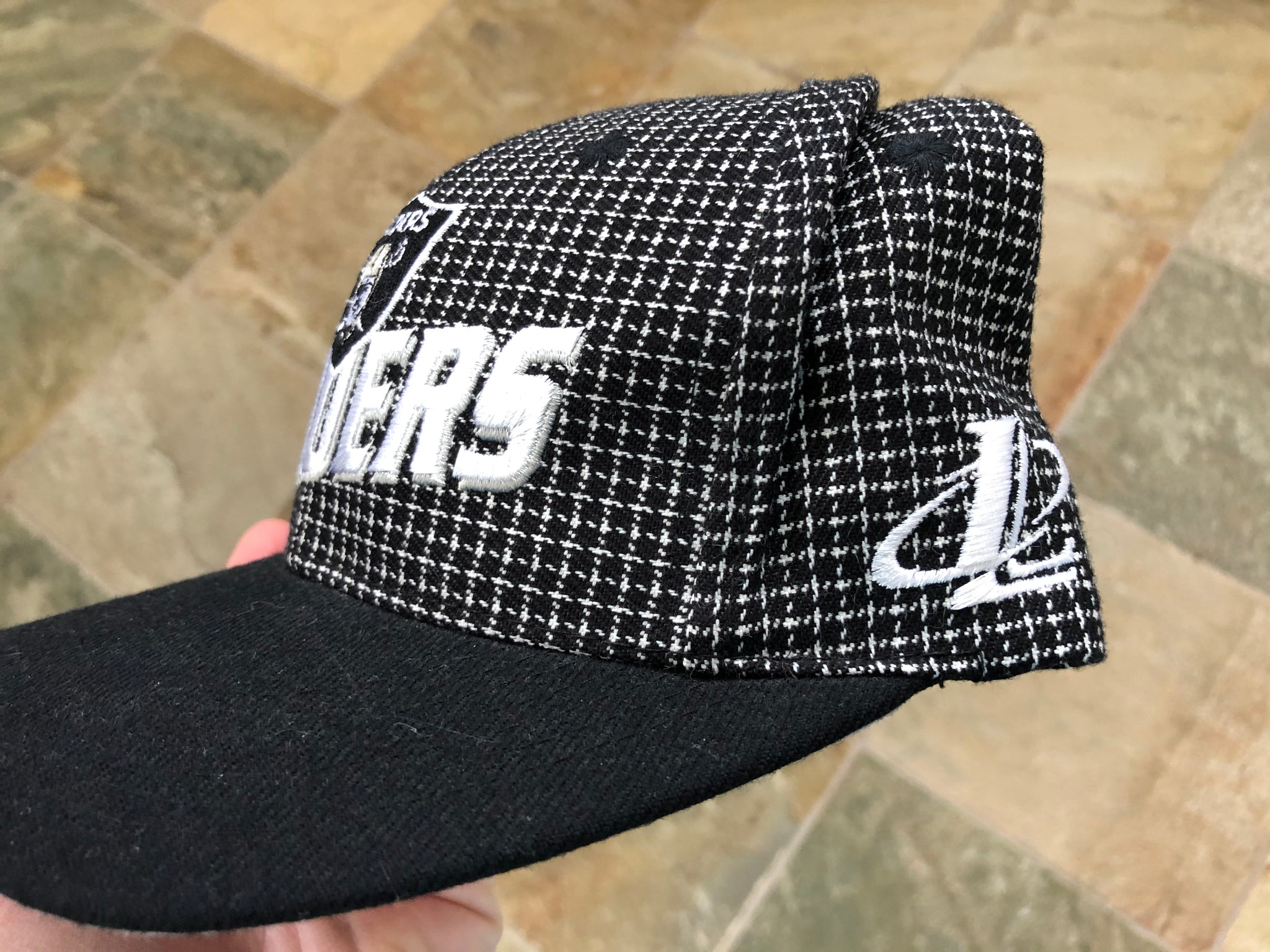 Vintage OAKLAND RAIDERS Football Adjustable Hook & Loop Hat 