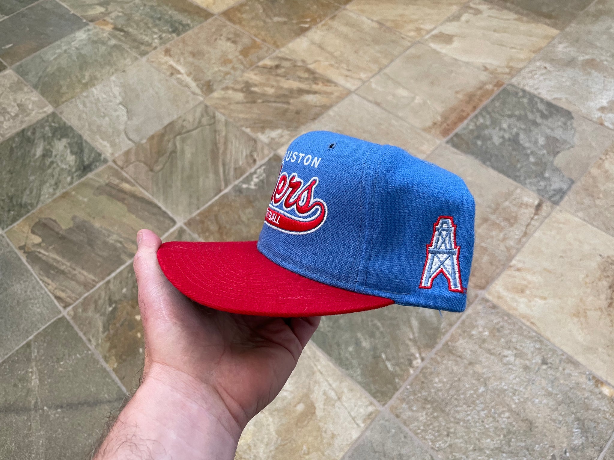 Vintage Houston Oilers Starter Tailsweep Snapback Football Hat