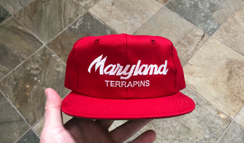 Vintage Maryland Terrapins Twins Enterprises Script Snapback College Hat