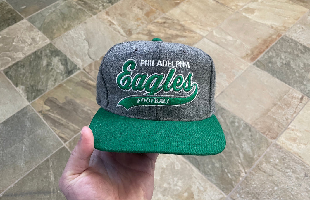 Vintage Philadelphia Eagles Starter Melton Script Snapback Football Hat