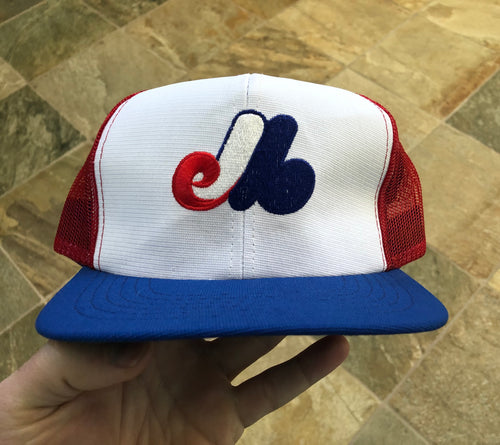 Vintage Montreal Expos Annco Trucker Snapback Baseball Hat