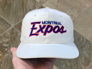 Vintage Montreal Expos Sports Specialties Script Snapback Baseball Hat