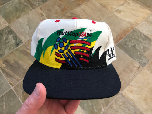 Vintage World Cup 1994 Logo Athletic Double Sharktooth Snapback Soccer Hat ***