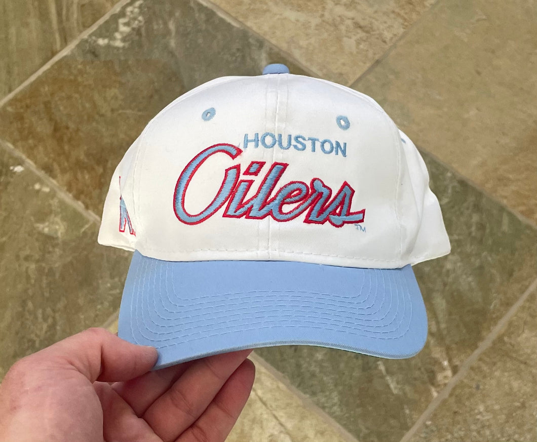 Vintage Houston Oilers Sports Specialties Script Snapback Football Hat