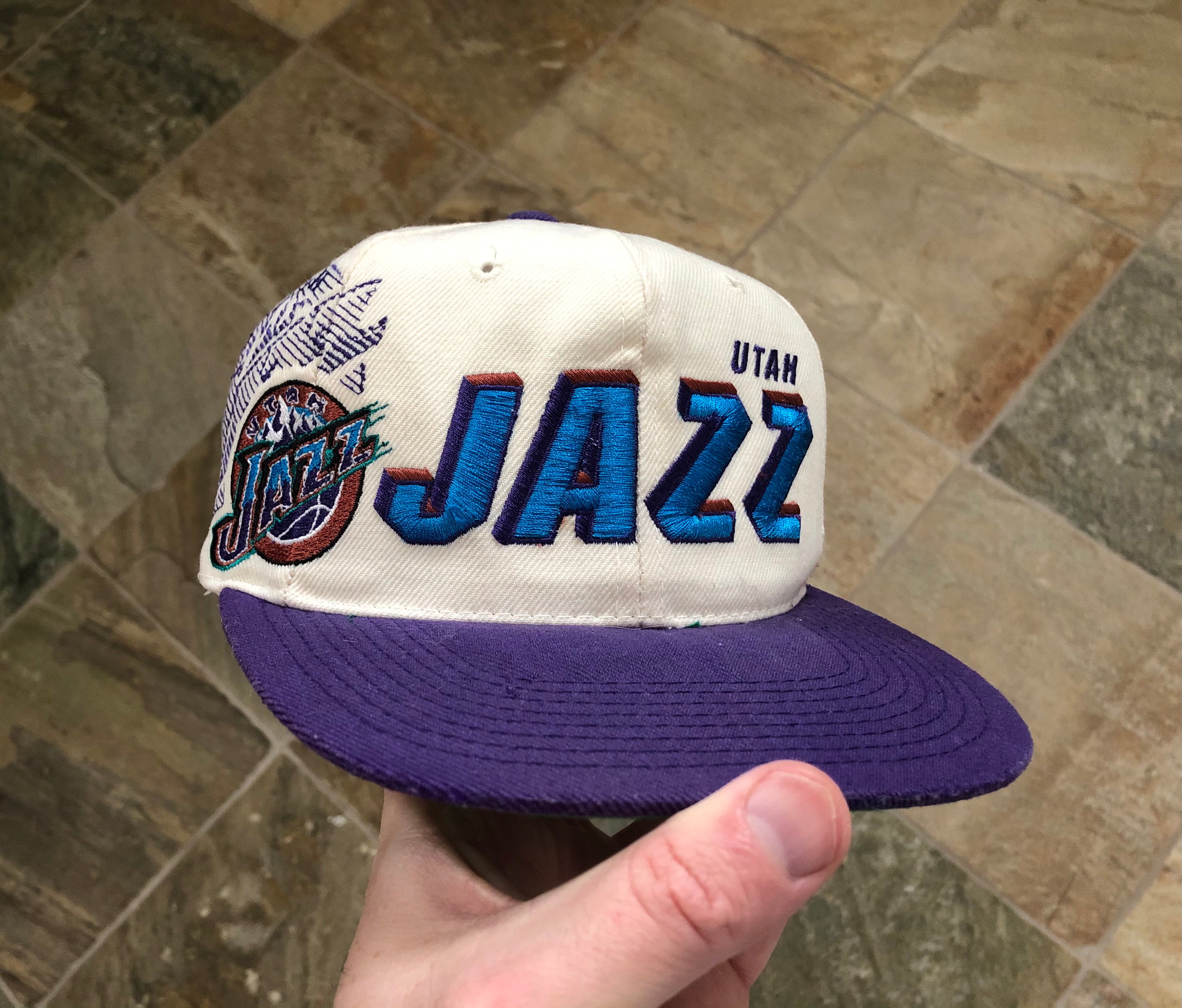 Utah Jazz Dead Stock Vintage Old School Snapback Hat Cap Green Mens  Basketball - Cap Store Online.com