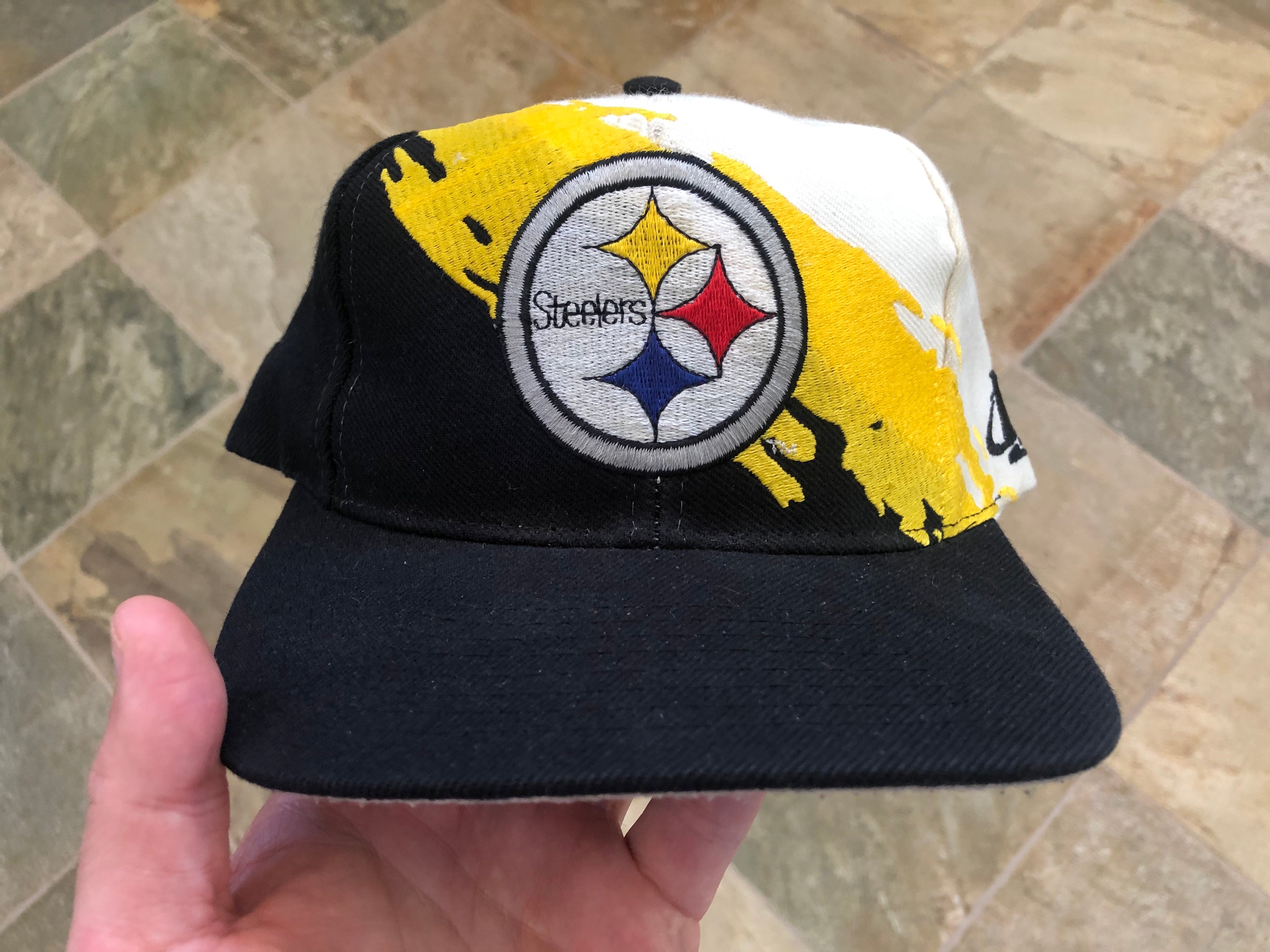 Vintage Pittsburgh Steelers Logo Athletic Splash Snapback Football