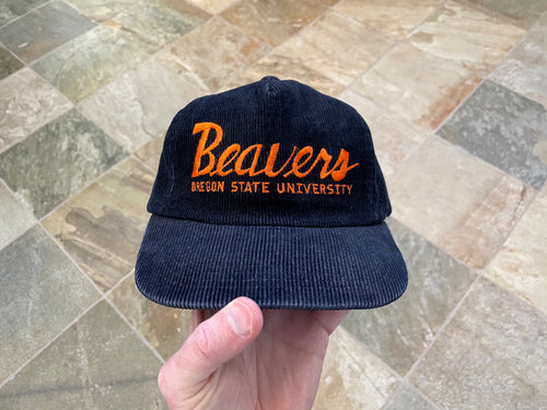 Vintage Oregon State Beavers Corduroy Script Snapback College Hat