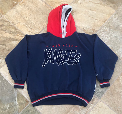 Vintage New York Yankees Starter Double Hood Baseball Sweatshirt, Size Large/XL