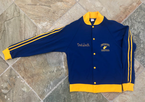 Vintage West Virginia Mountaineers Bob Smith Champion Warm Up College Basketball Jacket, Size Medium